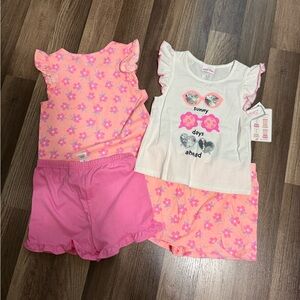 Girls' Pink Floral 4 Piece